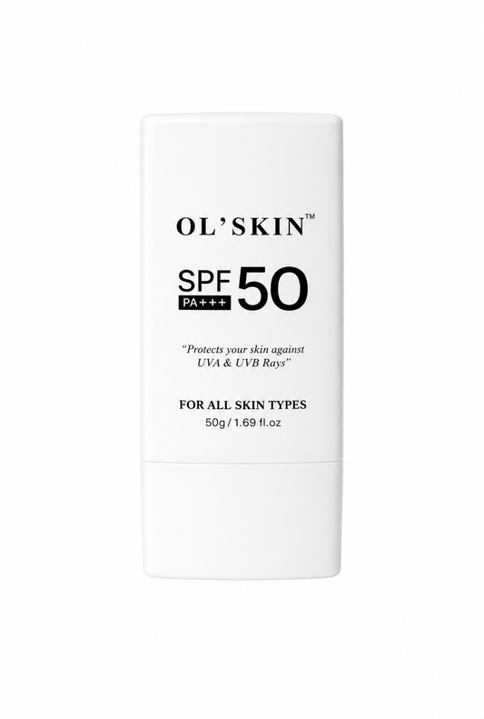 OL'SKIN SPF50 PA+++ Sunscreen Stick — 50g on white background