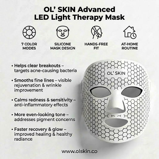 OL'SKIN 7-Color Silicone LED Face Mask